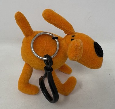 Vintage Knall an der Tür Hund Schlüsselanhänger Stofftier Plüschtiere (B9) Taschenanhänger