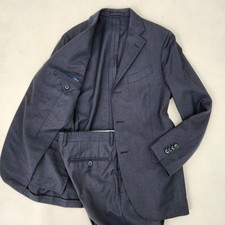 LARDINI Suit Set-Up 3-Button Charcoal Gray Size 46 Made in Italy W4900