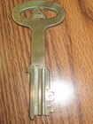 FOLGER ADAM CO (JOLIET, IL) SOLID BRASS JAIL KEY #22RR7.....USED — photo 4