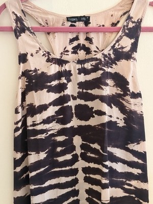 Gypsy 05 Anthropologie Tye Dye Printed Silk Racerback Tank Top Shirt Sz M Med
