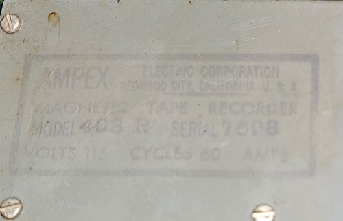 Conjunto electrónico vintage AMPEX 403 3621 preamplificador - del modelo 403 carrete a carrete - Imagen 12 de 15