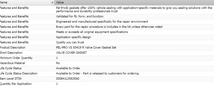 Juego de juntas de cubierta de válvula FEL-PRO para Dodge B350 V8-5,2 L 1992-1994 Foto 2 de 4