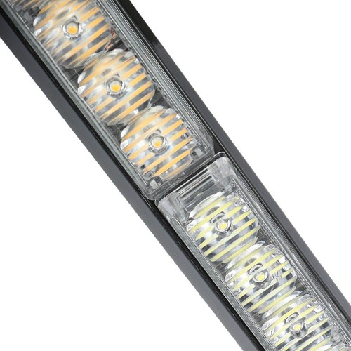 35" 32LED Emergency Warning Traffic Advisor Flash Strobe Light Bar Amber/ White - Picture 5 of 8