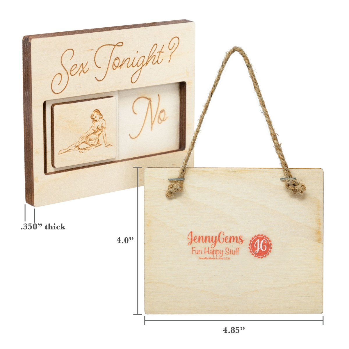 Sex Tonight Yes or No Sign, Gift for Bridal Shower, Naughty Gifts