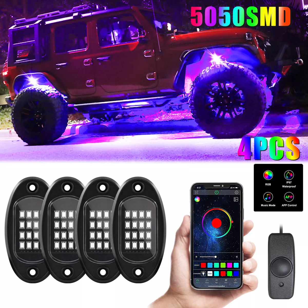 Led rock sale lights