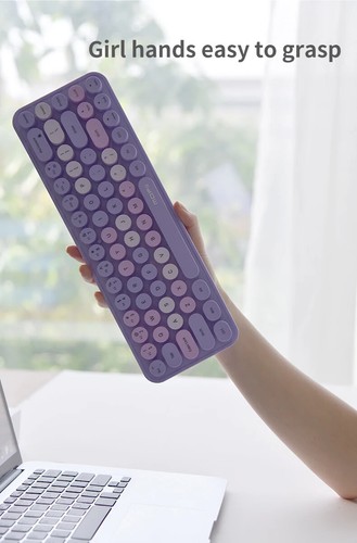 Wireless Keyboard and Mouse, Round Keycap Compact Keyboard for Computer, Laptop - Picture 20 of 32