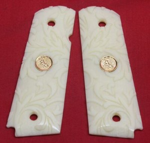 Colt-Firearms-Full-Size-1911-Carved-Ivory-Grips