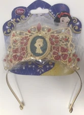 Disney Store Snow White Costume Dress Up Tiara Role Play Crown Gold Tone Metal