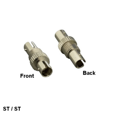 KNTK Fiber Optic Adapter ST/ST Simplex Multi-Mode Zinc Alloy w/ Nickel Plating