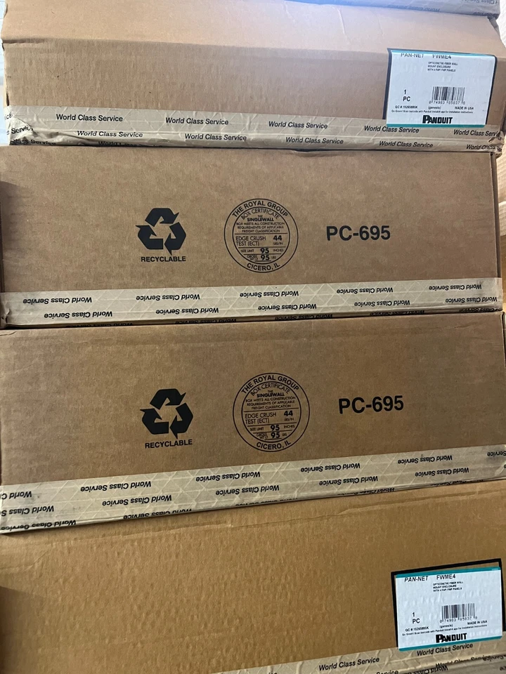 Panduit Opticom Wall Mount Fiber Enclosure, Black, 4 Ports FWME4 FWME2 - Image 3 of 3