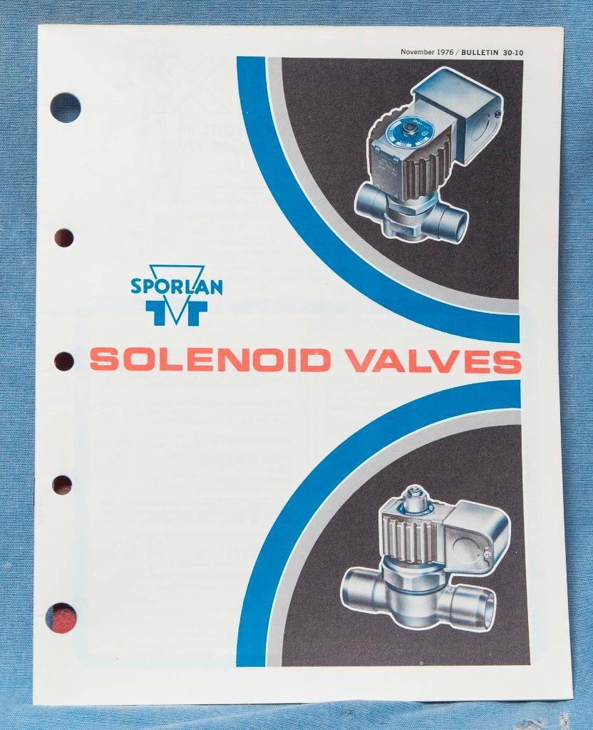 Vintage Sporlan Solenoid Valves Bulletin Catalog 1976 dq | eBay