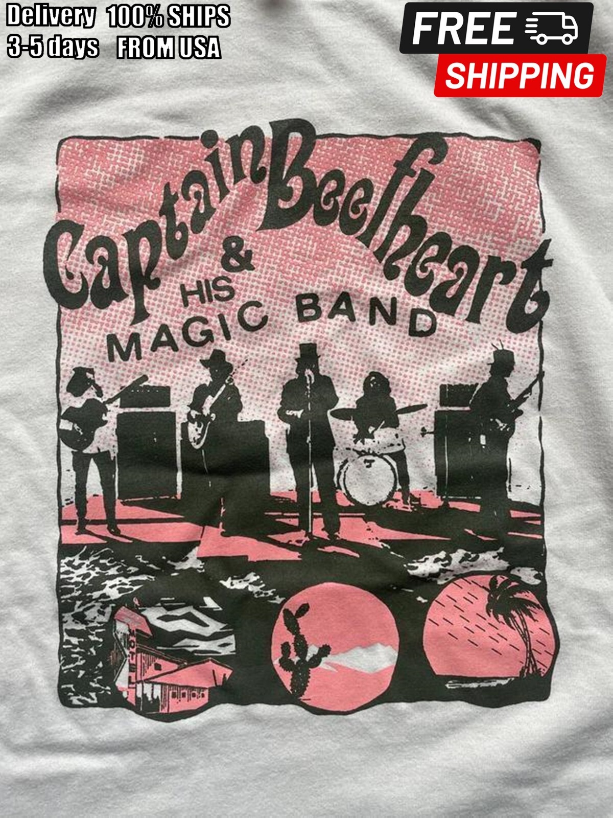 Captain Beefheart And His Magic Band Shirt Classic White Unisex