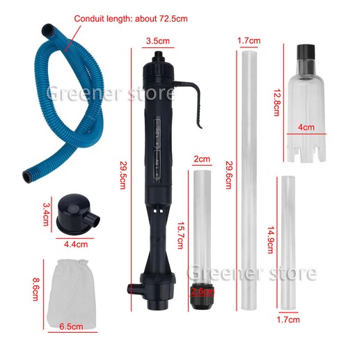 Elektrischer Aquarium Staubsauger Kiesreiniger Einstellbar Automatisch Aquariumreiniger - Bild 10 von 16