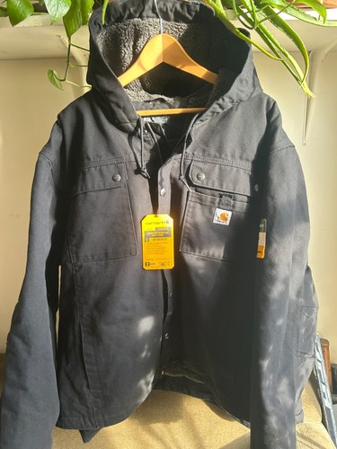 CARHARTT ~ 4XL ~ NEW Sherpa-Lined Relaxed-Fit Washed Duck Utility Jacket Warmth2 - Picture 2 of 24