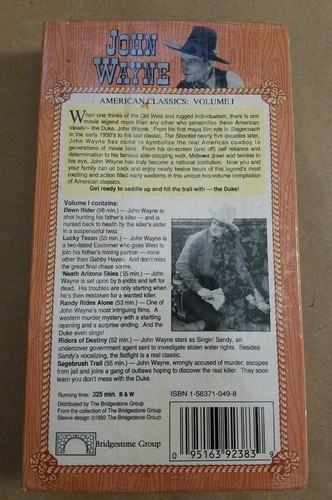 John Wayne VHS Lot - 2 Tapes and One 4 Tape Set - New - Picture 3 of 11