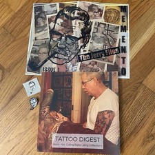 The SAILOR JERRY COLLECTORS SET     NEW PIN  Tattoo digest 4  Memento 1