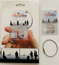 ReboundTAG Smart Luggage Microchip Tag Dual Microchip+1 Year Membership NEW