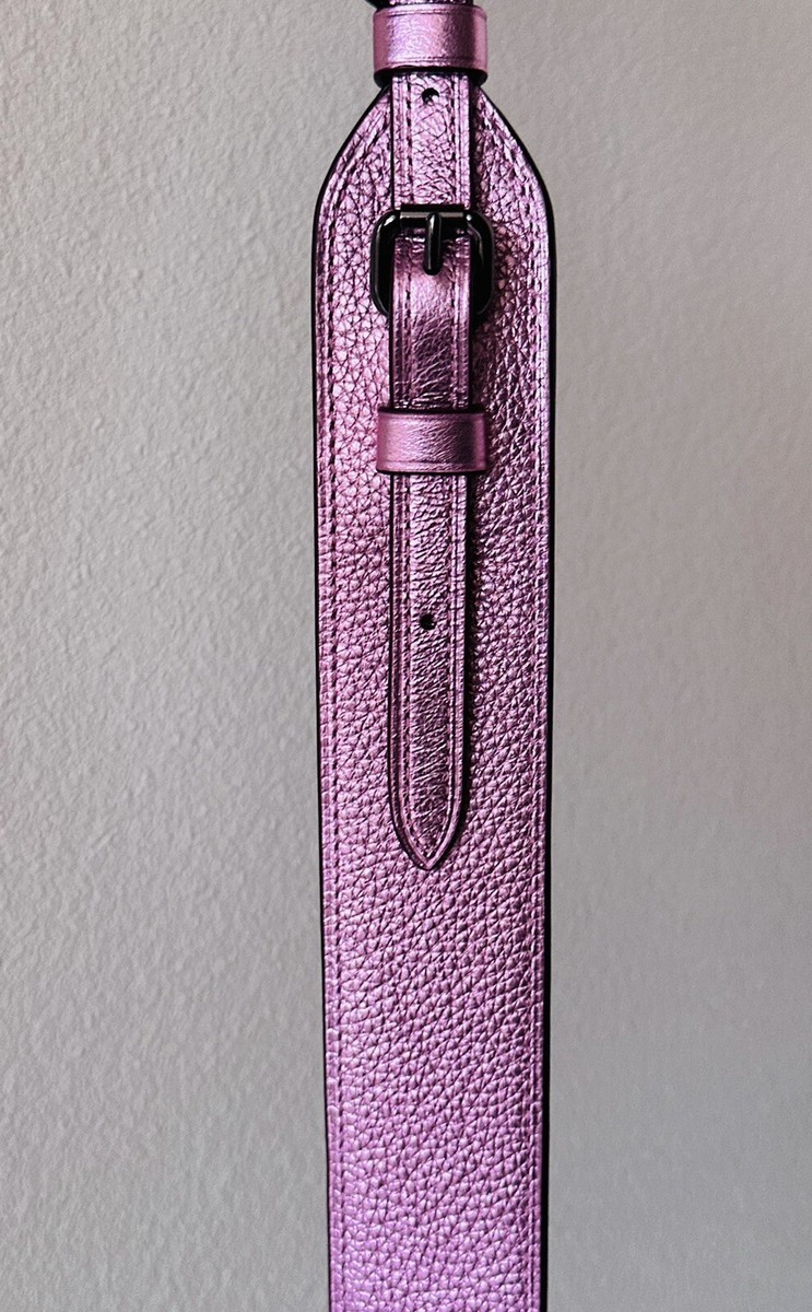NEW COACH METALLIC PINK LEATHER NOVELTY STRAP 22865 | eBay display picture 2