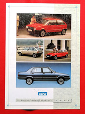 1988 SEAT IBIZA & MALAGA Sales Brochure - L GL GLX Designer 900 1.2 1.5