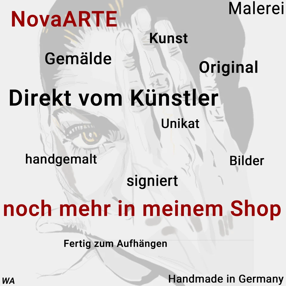 NOVAARTE Abstrakte Malerei Acryl Bild Gemälde Mann Kunst Modern Gollum ORIGINAL - Bild 4 von 4