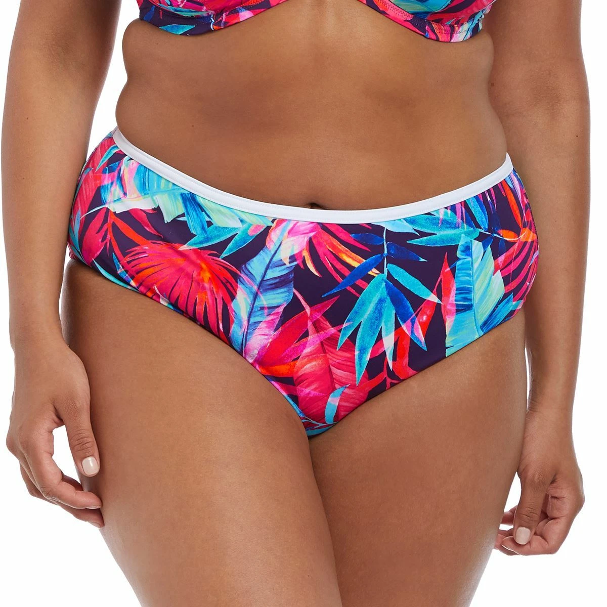 Elomi Swimwear Paradise Palm Bikini Brief/Bottoms Ink 7144