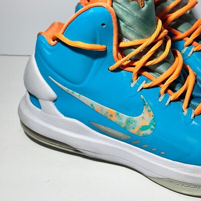 Nike KD V Easter Turquoise Blue Fiberglass Bright Citrus shoes