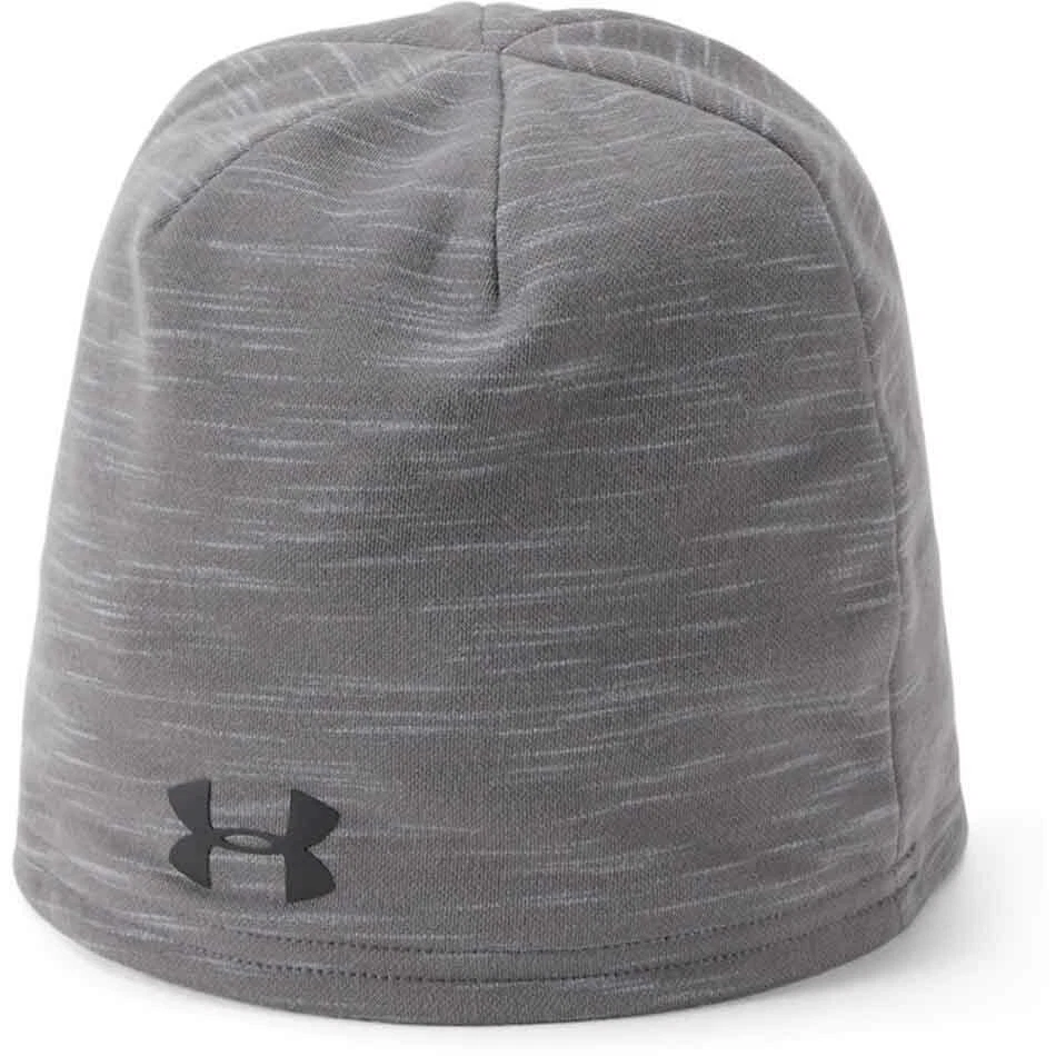 Under Armour UA Storm Fleece Beanie HEATGEAR Cap Graphite Gray Grey Men 1321238