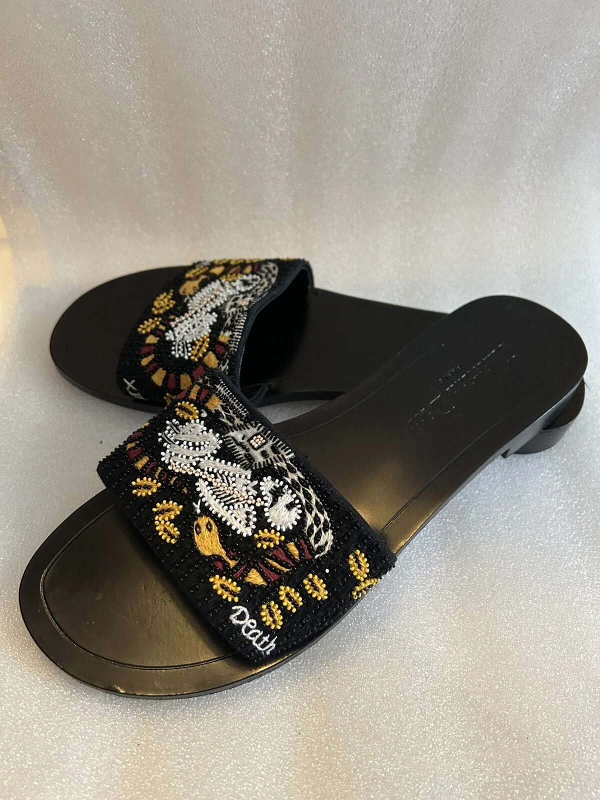 Sandales Christian Dior femme tarot slide ornées de mort pointure 39 IT (1 )