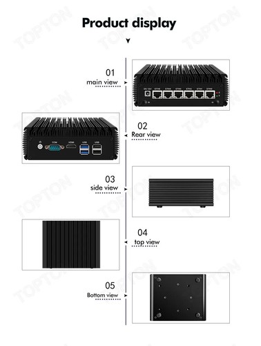 6x Intel i225 2.5G pfSense Firewall Router Celeron J4125 Quad Core 2*DDR4 6x2500 - Picture 17 of 17