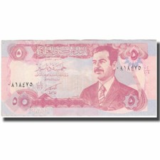 [#598042] Billete, 5 Dinars, Iraq, KM:80b, MBC+
