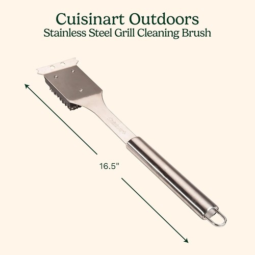 Stainless Steel 16.5"Long Handle Grill Cleaner Brush and Scraper for BBQ,Griddle - Picture 4 of 8