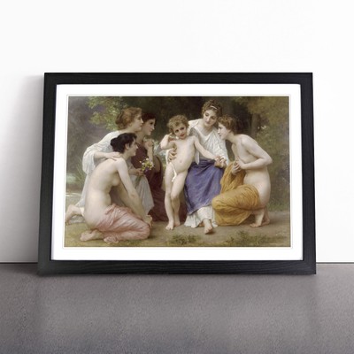 Bewunderung von William Adolphe Bouguereau gerahmte Leinwand Wandkunst Druck Bild