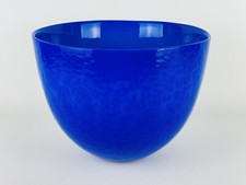 Maleras Sweden Vaso Vetro Blu 27cm Scultura Design Eva Englund XX Sec.