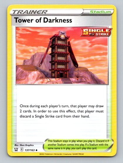 2021 Pokemon Card Battle Styles Tower of Darkness 137/163