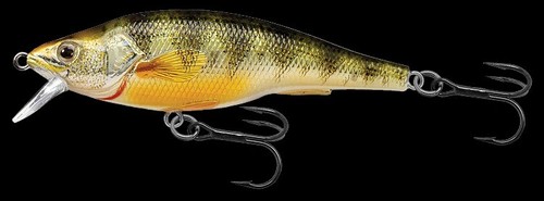 LIVETARGET Yellow Perch Jerkbait 3-5/8 " 9/16 OZ Metallic/Gloss - Picture 2 of 3