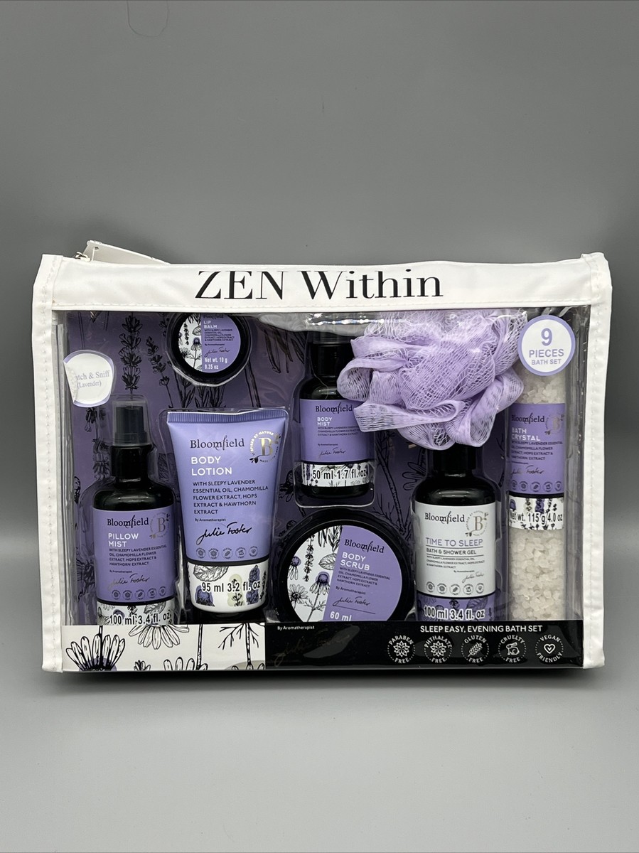 Zen Within Bloomfield 9 Piece Bath Set Julie Foster Lotion Mist