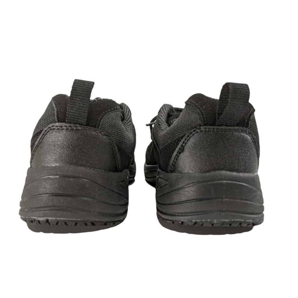 Brahma Mens Adan Work Shoes Black Leather Lace Up Low Top Steel Toe