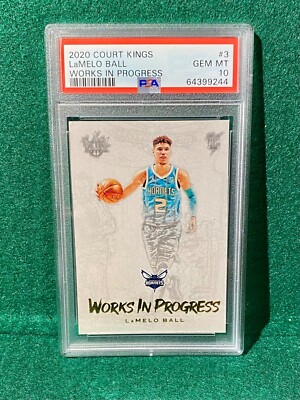 2020-21 Panini Court Kings LAMELO BALL RC Works In Progress #3 PSA