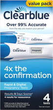 4pcs Pregnancy Test Combo Pack - Digital with Smart Countdown  Rapid Detection