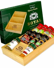 3 tier Premium bamboo spice rack by Royal Craft wood organic product
