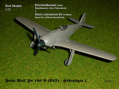 Focke Wulf Fw 190 B (V27) Altitude Fighter 1 1/72 Bird Models Conversion Kit / Conversion