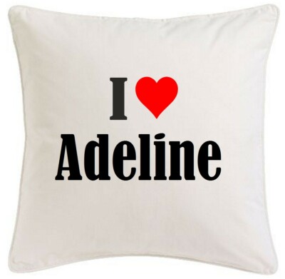 KISSENBEZUG I LOVE ADELINE 40CMX40CM AUS MIKROFASER