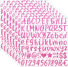 648 PCS Letter Stickers Glitter Alphabet Stickers Self Adhesive Waterproof Vinyl