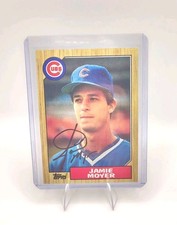 Jamie Moyer Signed IP 1987 Topps Baseball Card Auto Rc Rookie Chicago Cubs Black