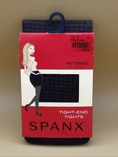 SPANX Patterned Bodyshaping Tight-End Tights ~Size A Black New