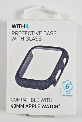 WITHit Protective Case w/ Glass for Apple Watch 40mm Black Drop