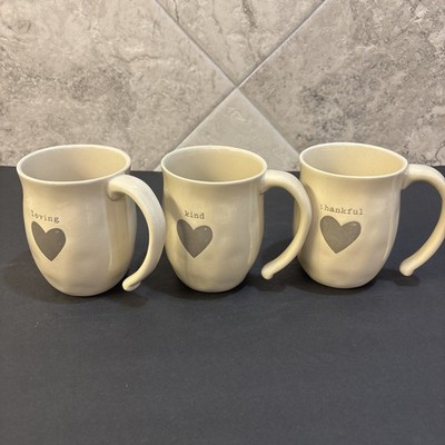 2019 DEMDACO Loving, Kind, Thankful Lift The Spirit Collection Stoneware 16oz