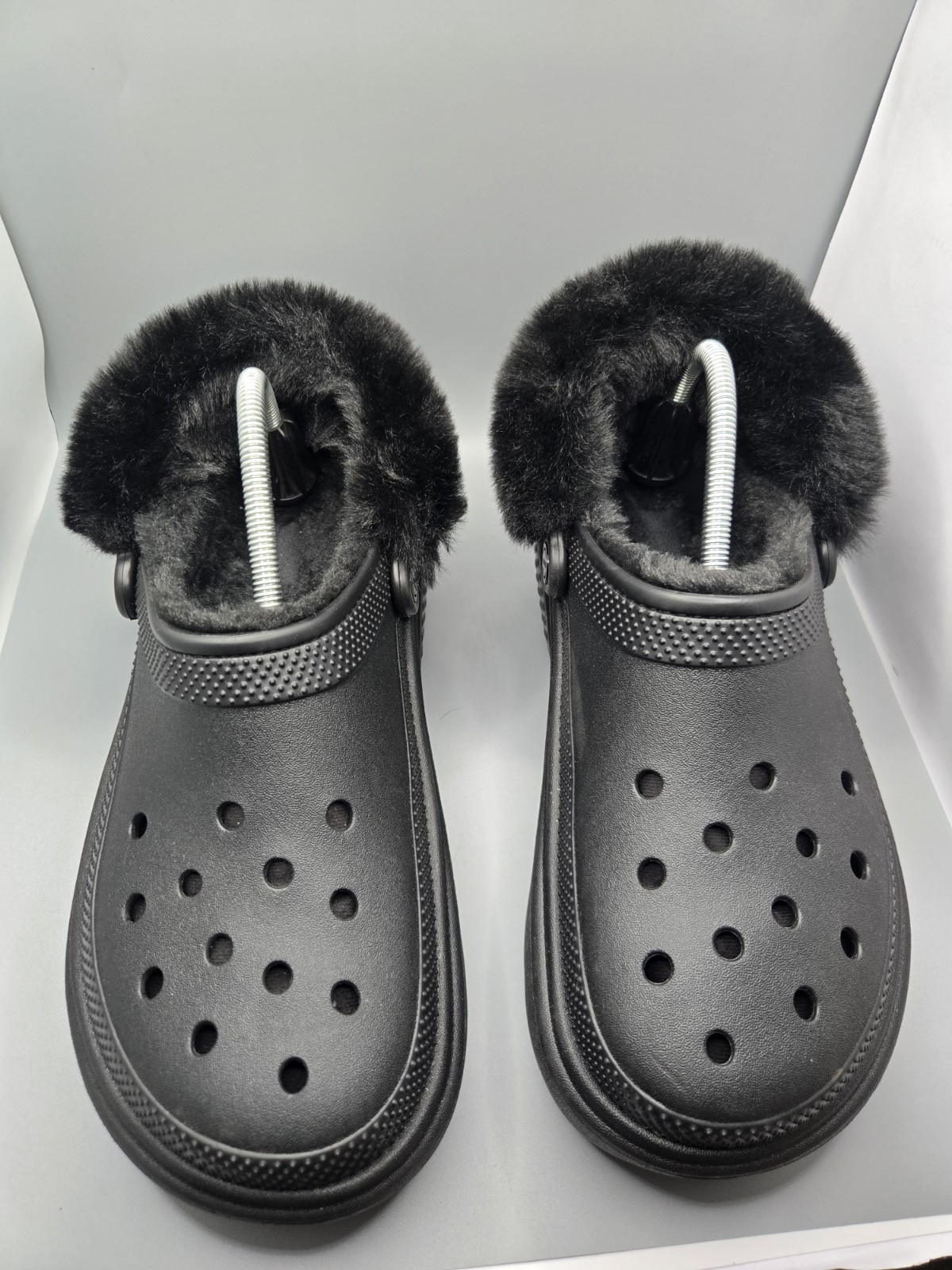 Crocs Classic Mammoth Luxe Radiant Clog Black Fur Lined Platform Men 8 Women 10 image 8