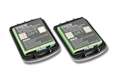 2x Akku für Avaya Tenovis Integral D3 Mobile 600mAh 2,4V +Deckel