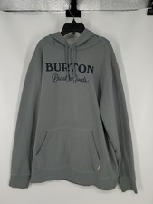 Burton Durable Goods Ski Snowboard Graphic Hoodie Sweatshirt Pullover Mens Large